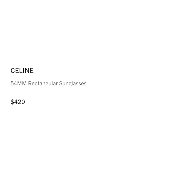 CELINE π₯ NWT π₯ 54MM White Rectangular Sunglasses. NEVER USED! Perfect! - Picture 12 of 16